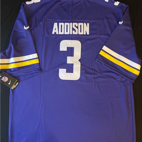 ONLY XL LEFT🏈 ADDISON🏈 MINNESOTA VIKINGS (NFL) ON FIELD NIKE JERSEY - Picture 6 of 14